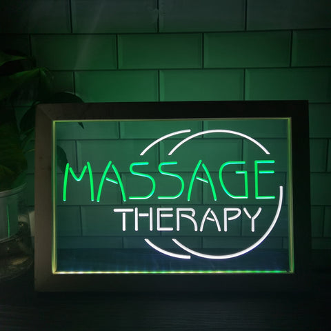 Image of Massage Therapy Two Tone Sign - Luxury Framed Edition