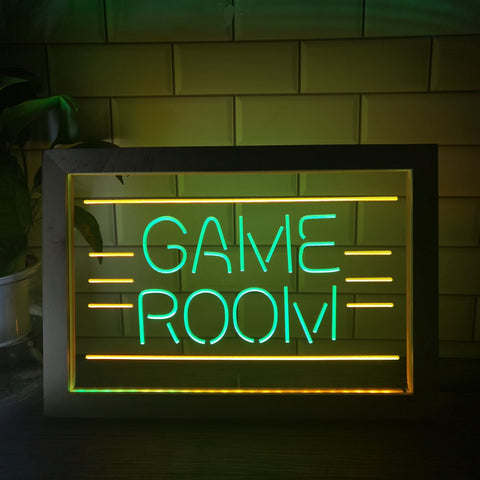 Image of Game Room Two Tone Sign - Luxury Framed Edition