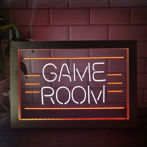 Image of Game Room Two Tone Sign - Luxury Framed Edition