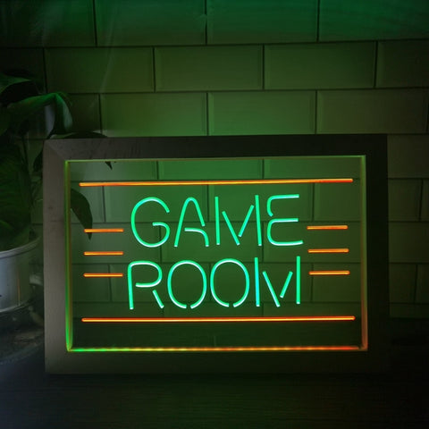 Image of Game Room Two Tone Sign - Luxury Framed Edition
