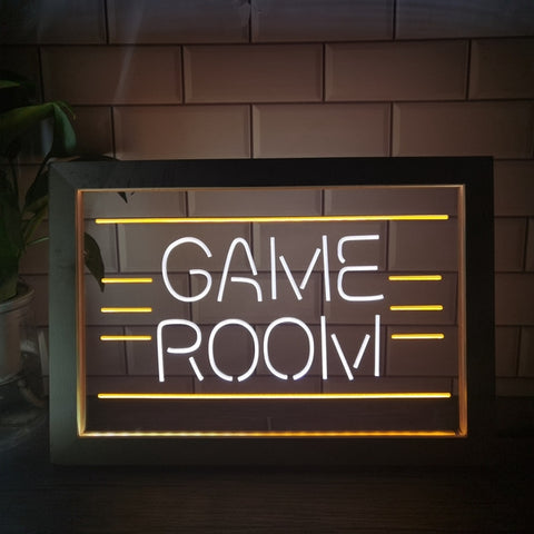 Image of Game Room Two Tone Sign - Luxury Framed Edition