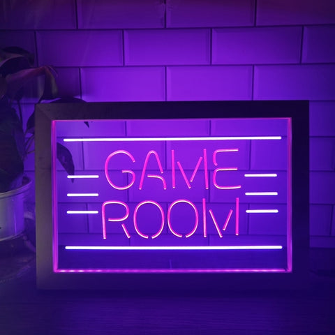 Image of Game Room Two Tone Sign - Luxury Framed Edition