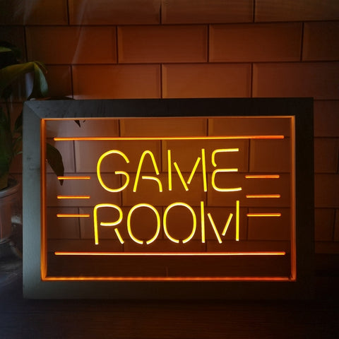 Image of Game Room Two Tone Sign - Luxury Framed Edition
