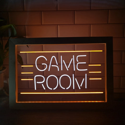 Image of Game Room Two Tone Sign - Luxury Framed Edition