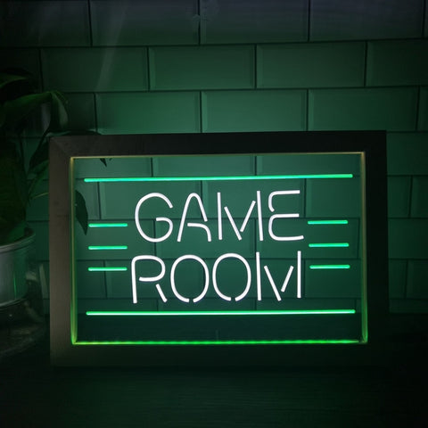Image of Game Room Two Tone Sign - Luxury Framed Edition