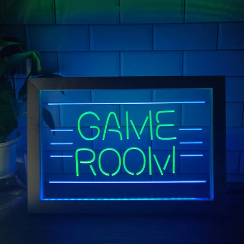 Image of Game Room Two Tone Sign - Luxury Framed Edition