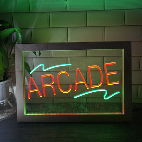 Image of Arcade Two Tone Sign - Luxury Framed Edition