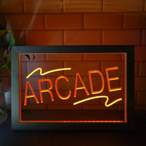 Image of Arcade Two Tone Sign - Luxury Framed Edition