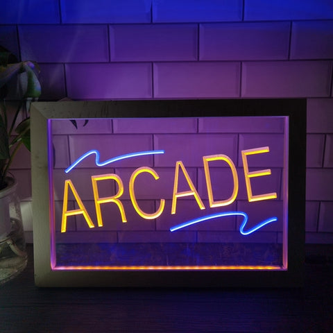 Image of Arcade Two Tone Sign - Luxury Framed Edition