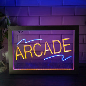 Arcade Two Tone Sign - Luxury Framed Edition