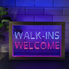 Walk Ins Welcome Two Tone Sign - Luxury Framed Edition