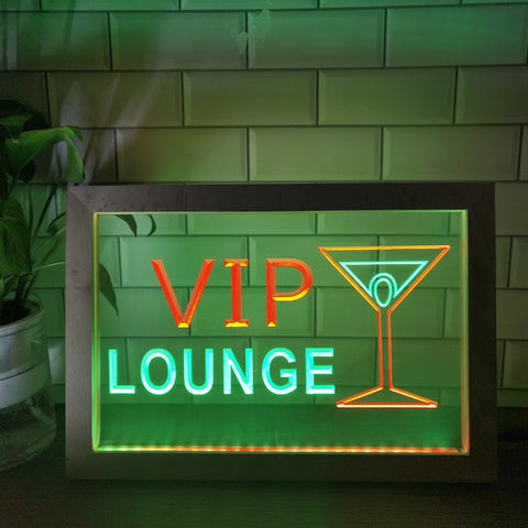 Image of VIP Lounge Two Tone Sign - Luxury Framed Edition