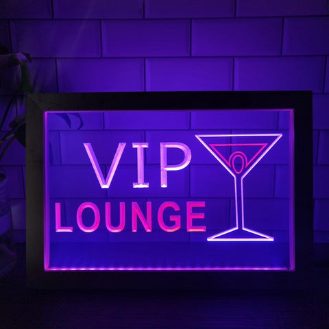 Image of VIP Lounge Two Tone Sign - Luxury Framed Edition