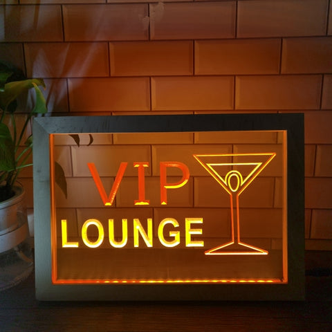Image of VIP Lounge Two Tone Sign - Luxury Framed Edition