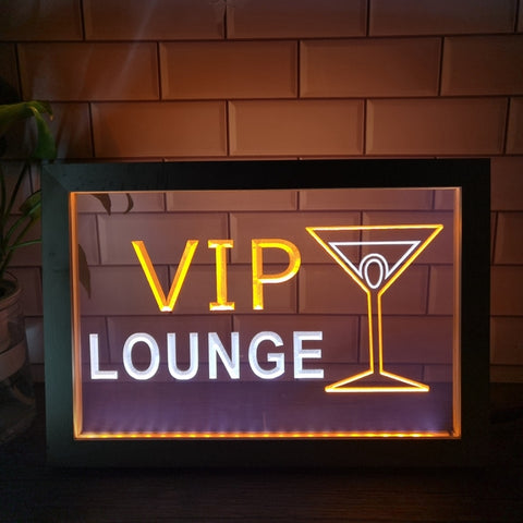 Image of VIP Lounge Two Tone Sign - Luxury Framed Edition