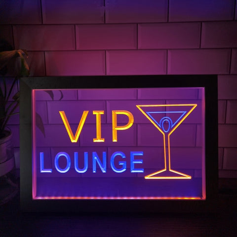 Image of VIP Lounge Two Tone Sign - Luxury Framed Edition