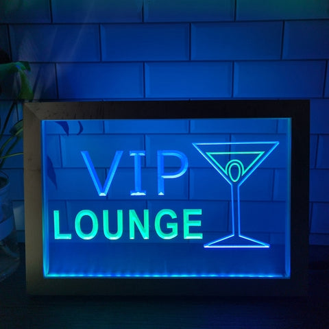Image of VIP Lounge Two Tone Sign - Luxury Framed Edition