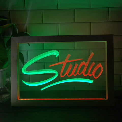 Image of Studio Two Tone Sign - Luxury Framed Edition