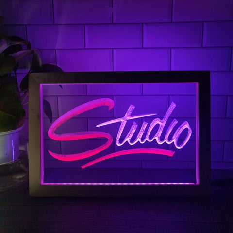 Image of Studio Two Tone Sign - Luxury Framed Edition
