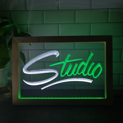Image of Studio Two Tone Sign - Luxury Framed Edition