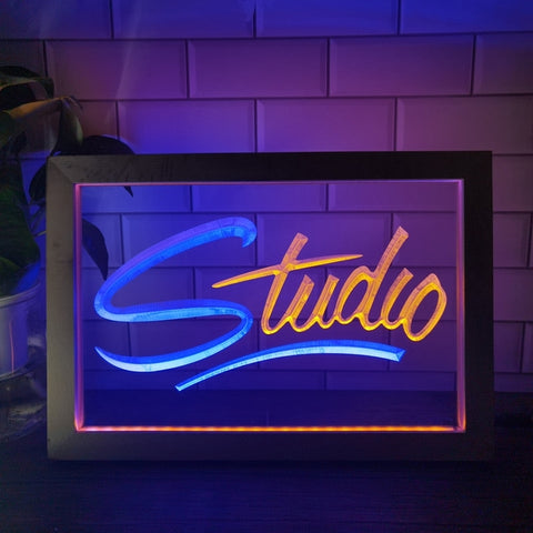 Image of Studio Two Tone Sign - Luxury Framed Edition