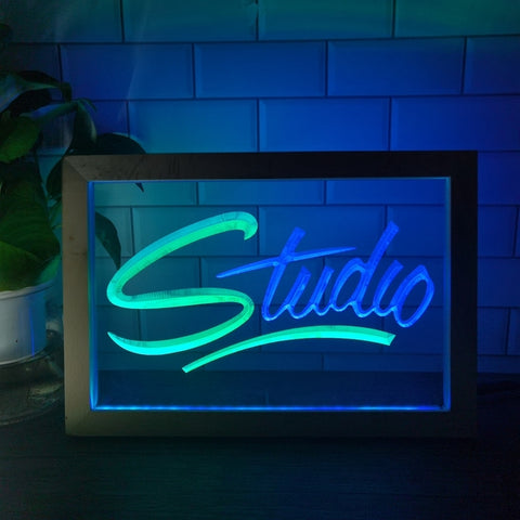 Image of Studio Two Tone Sign - Luxury Framed Edition
