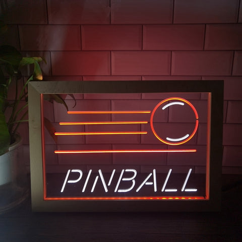 Image of Pinball Two Tone Sign - Luxury Framed Edition
