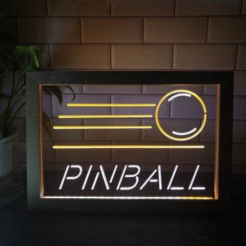 Image of Pinball Two Tone Sign - Luxury Framed Edition