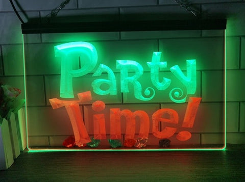 Image of Party Time Two Tone Illuminated Sign
