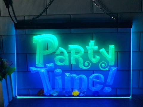 Image of Party Time Two Tone Illuminated Sign