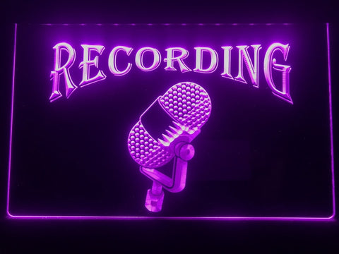 Image of Recording Old Style Microphone Illuminated Sign