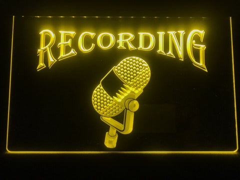 Image of Recording Old Style Microphone Illuminated Sign