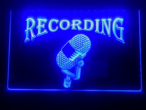 Image of Recording Old Style Microphone Illuminated Sign