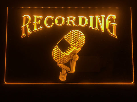 Image of Recording Old Style Microphone Illuminated Sign