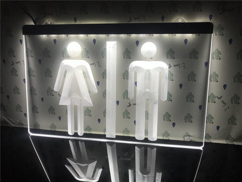Image of Toilet Washroom Illuminated Sign