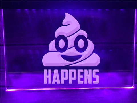 Image of Sh!t Happens Funny Illuminated Sign
