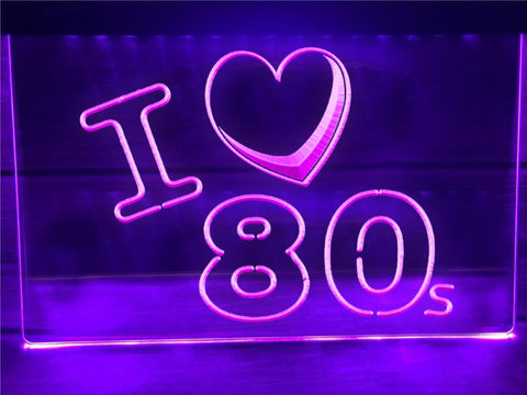 Image of I Love 80s Illuminated Sign