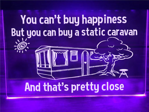 Image of Static Caravan LED neon sign in violet