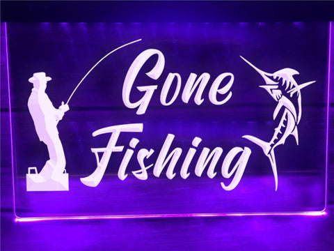 Image of Gone Fishing Illuminated Sign
