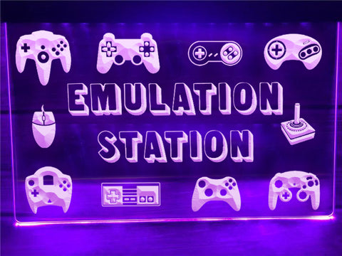 Image of Emulation Station Illuminated Sign