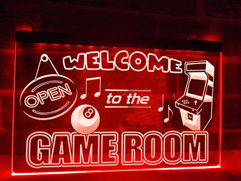 Image of Welcome to the Game Room Illuminated Sign
