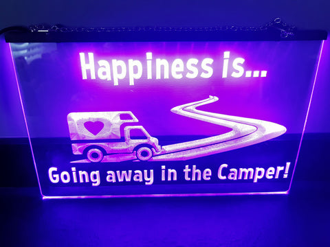 Image of Going Away in the Camper Illuminated Sign