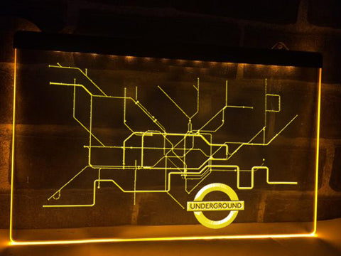 Image of London Underground Map Illuminated Sign