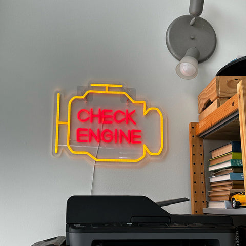 Image of Check Engine LED Neon Flex Sign