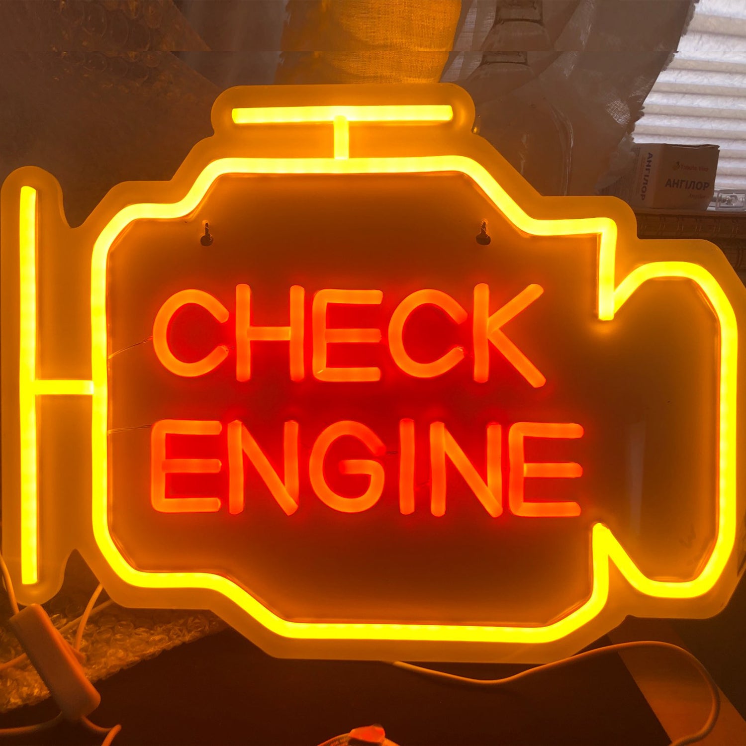 Check Engine LED Neon Flex Sign