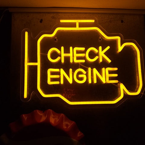 Image of Check Engine LED Neon Flex Sign