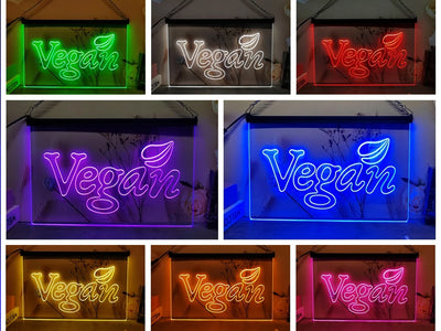 Vegan LED Neon Illuminated Sign