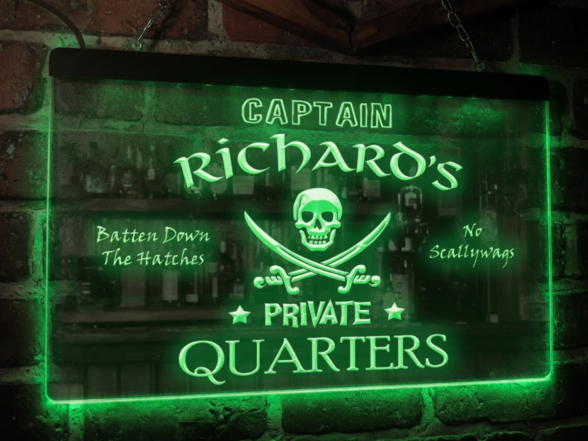 Captain's Private Quarters Illuminated Sign