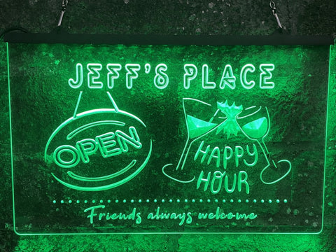 Image of Happy Hour Bar Personalized Illuminated Sign
