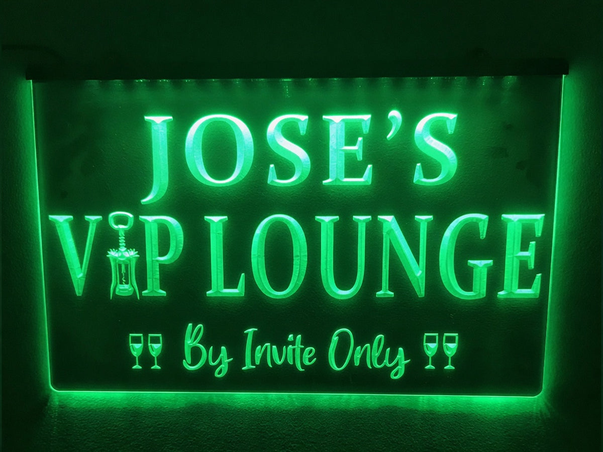 VIP Lounge Personalized Illuminated Sign